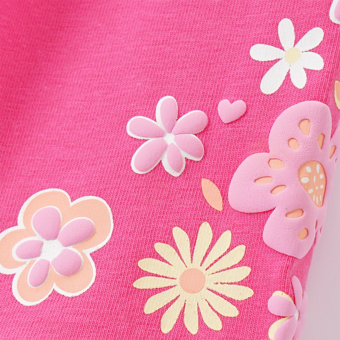 Topolino Mädchen Capri-Leggings mit gummiertem Print pink