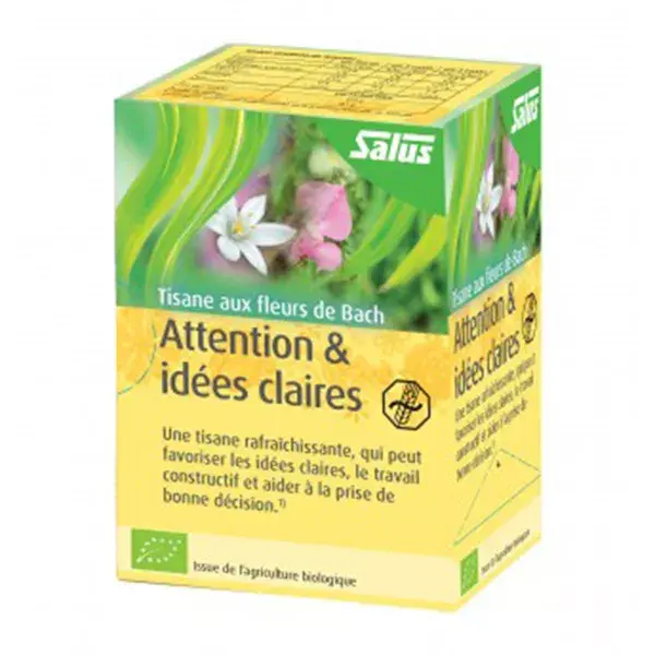 Salus Bach Floral Remedy para Atenção e Clareza Mental, 15 sachês