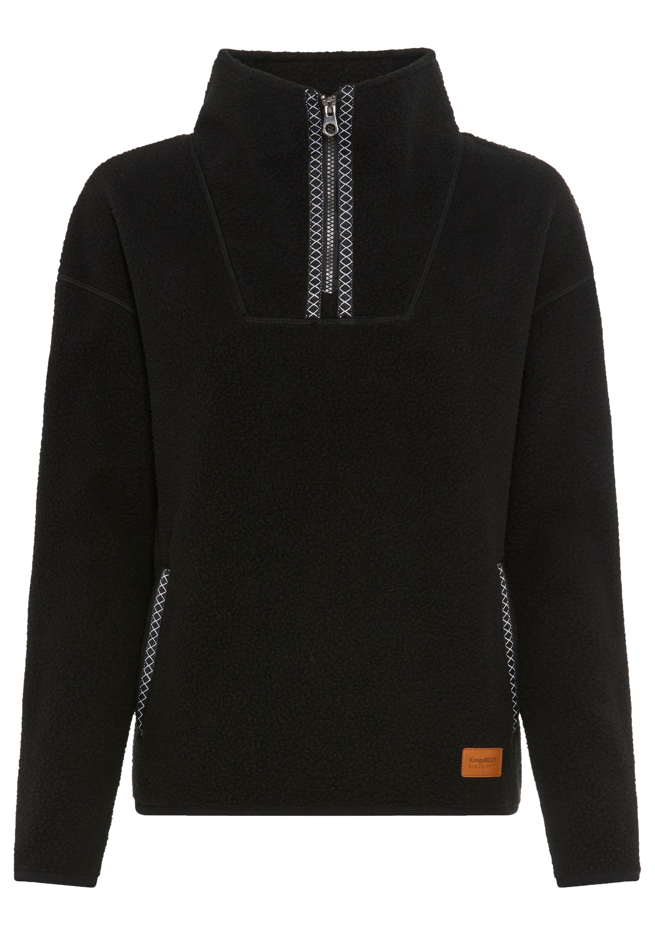 KangaROOS Fleecepullover , aus kuscheligem Sherpa Fleece, Half-zip