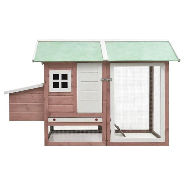 vidaXL Kyllingbur mocca 170x81x110 cm heltre furu og gran