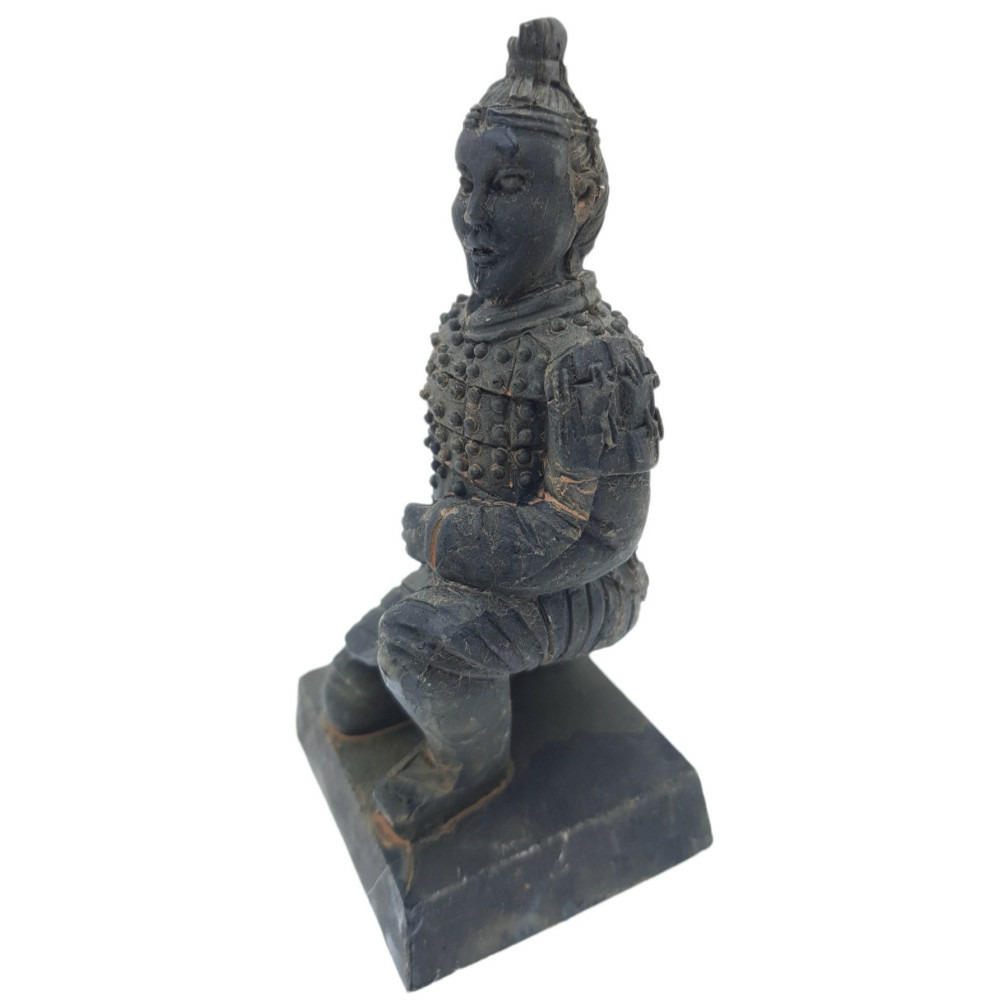 Statuette guerrier chinois qin 2 l, hauteur 11 cm, décoration aquarium