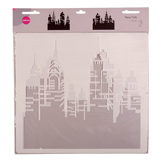 Pochoir adhésif Colours New York L.46 x l.42 cm