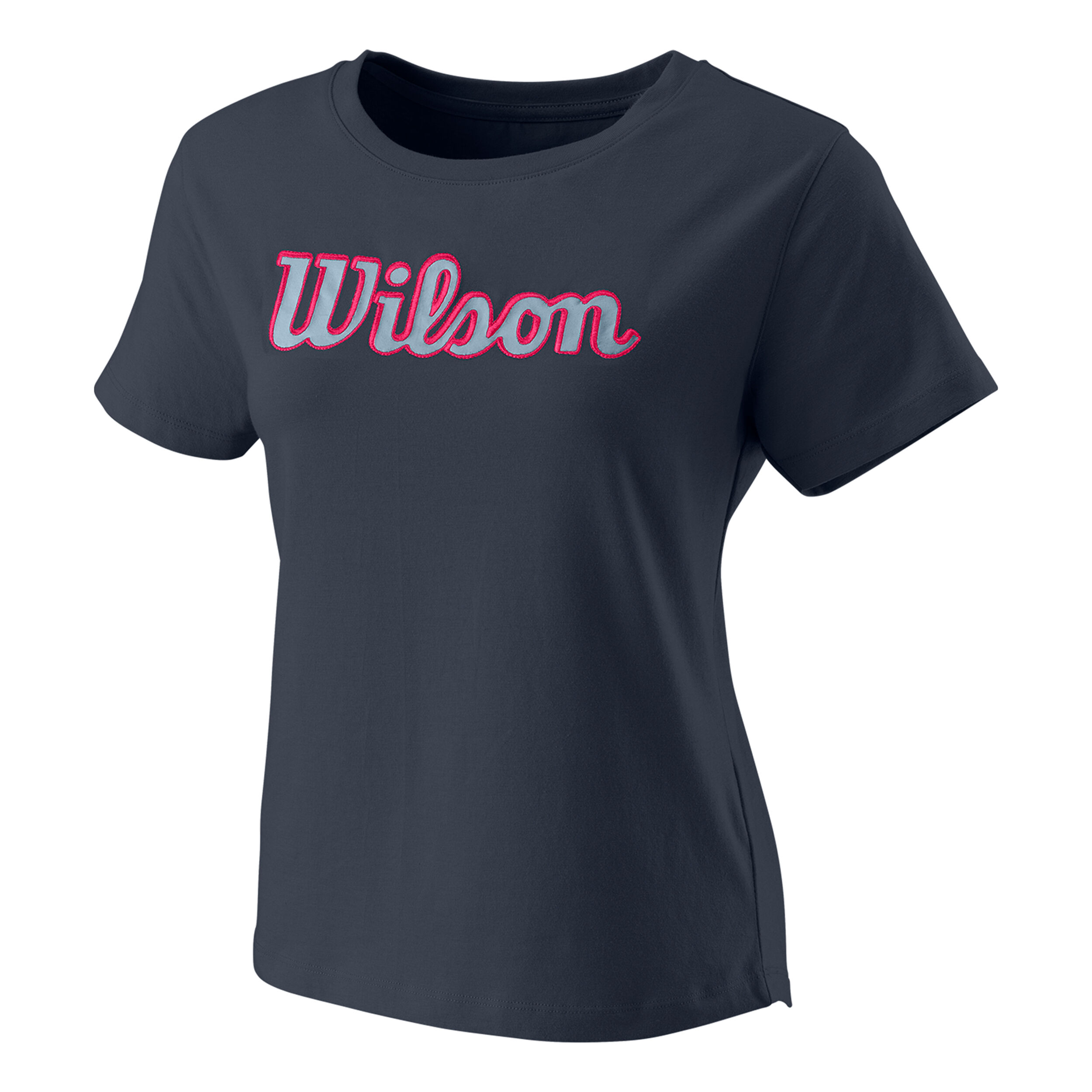 Wilson Sript Eco T-shirt Femmes - Bleu , Rouge