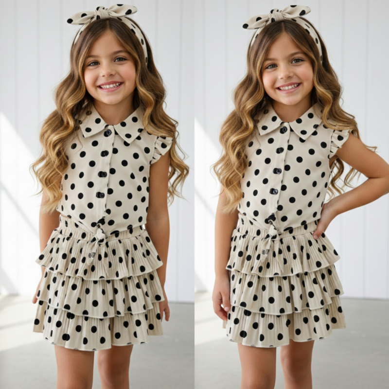 Polka Chic Ruffle Set