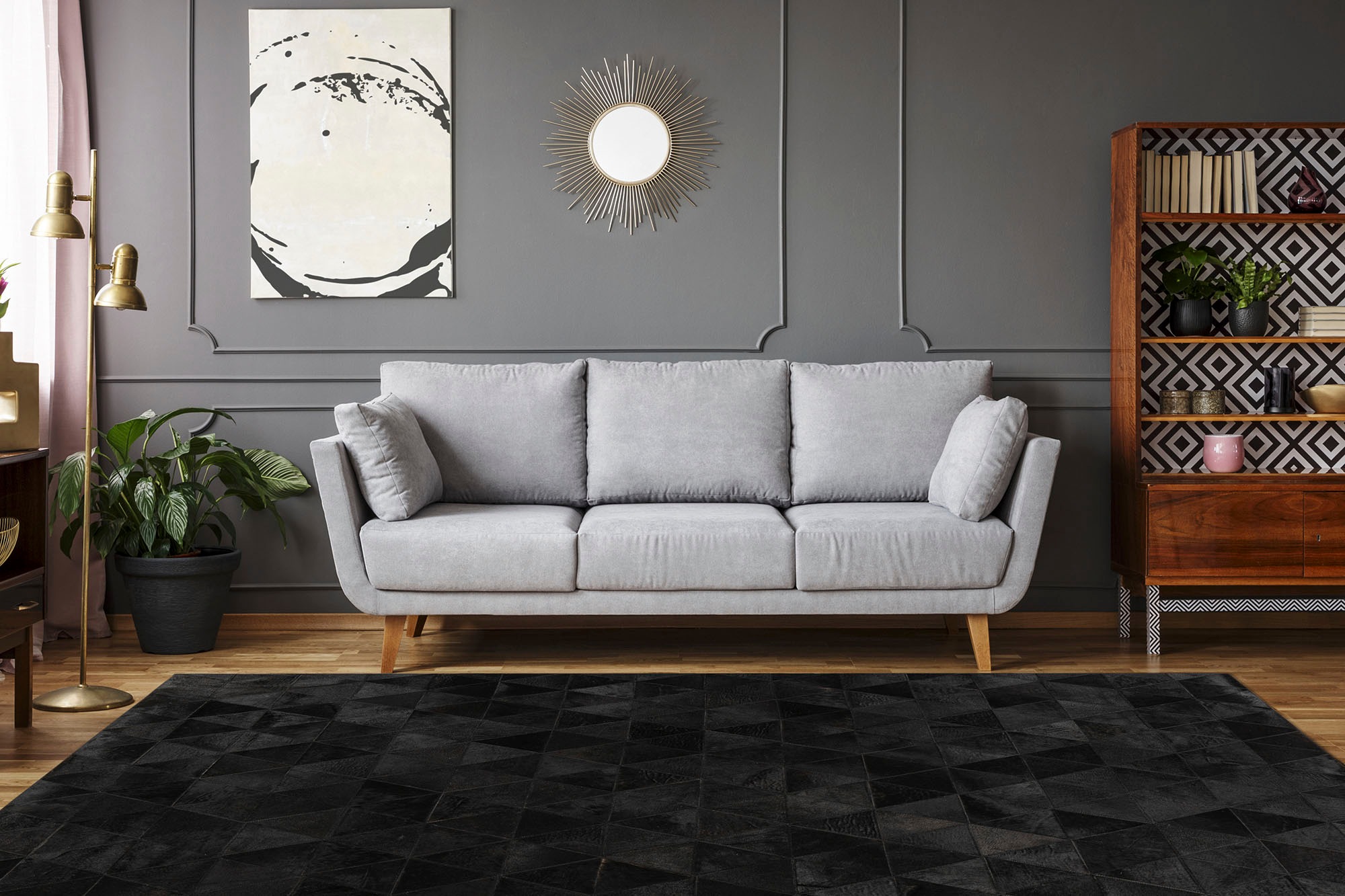 Padiro Fellteppich »Lavin 325  Lederteppich« rechteckig 8 mm Höhe 100 % Rindslederfell, Unikat