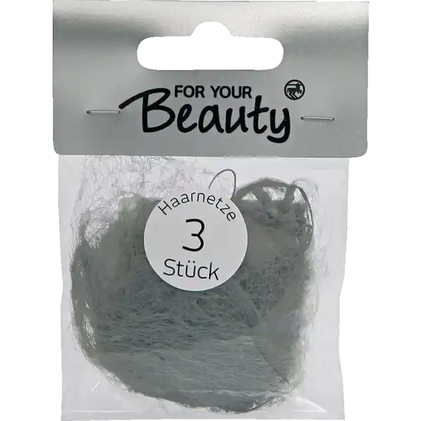FOR YOUR BEAUTY HAARNETZ SORTIERT 3-TEILIG