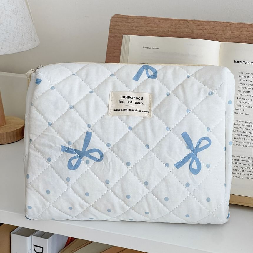 ZenlyHabit - Clutch / make-uptas met strik en stippen (verschillende ontwerpen)