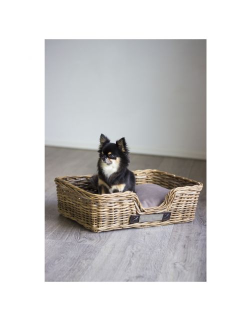 Happy-House Rieten Mand Recht Naturel - Hondenmand