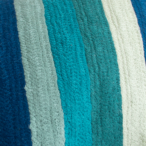 Kussen Stripe linnen wool blue