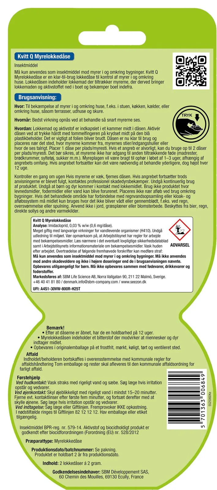Kvitt® Q Myrelokkedåse - 2 stk