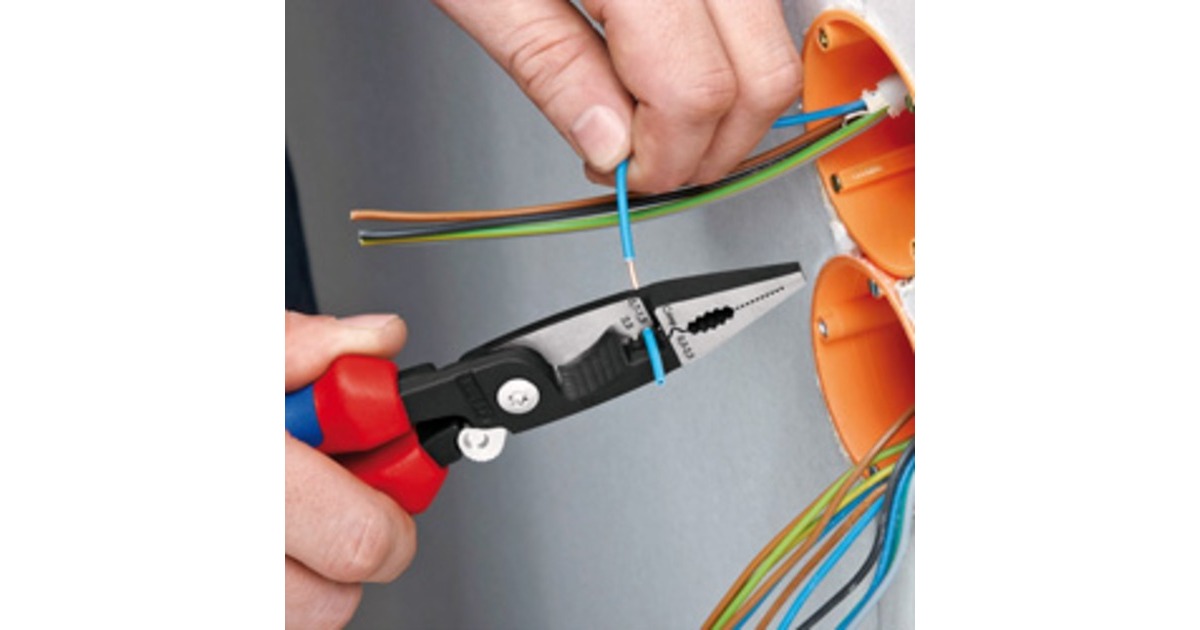 KNIPEXElektronica-installatietang 13 92 200   (Rood/blauw)
