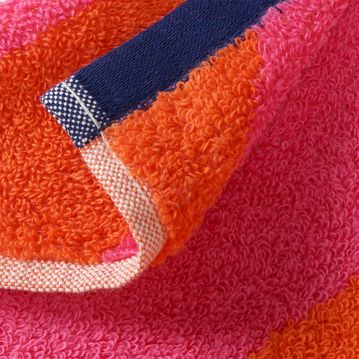 My Home Handtuch mit diagonalen Streifen orange / pink