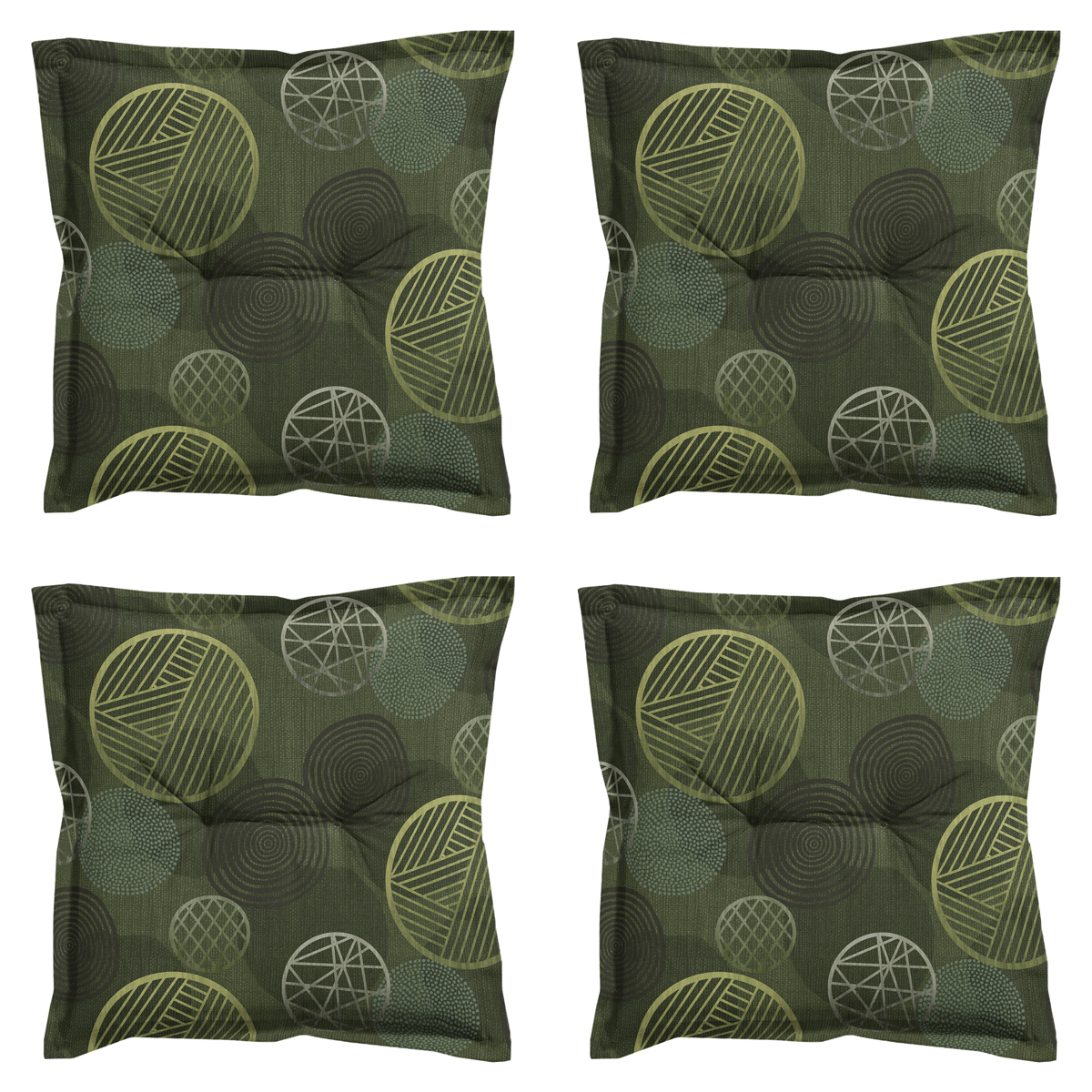 Madison Circle green Zitkussen - Set van 4