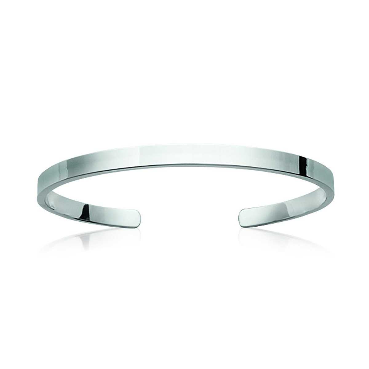 Bracelet jonc ouvert Brillaxis argent rhodié