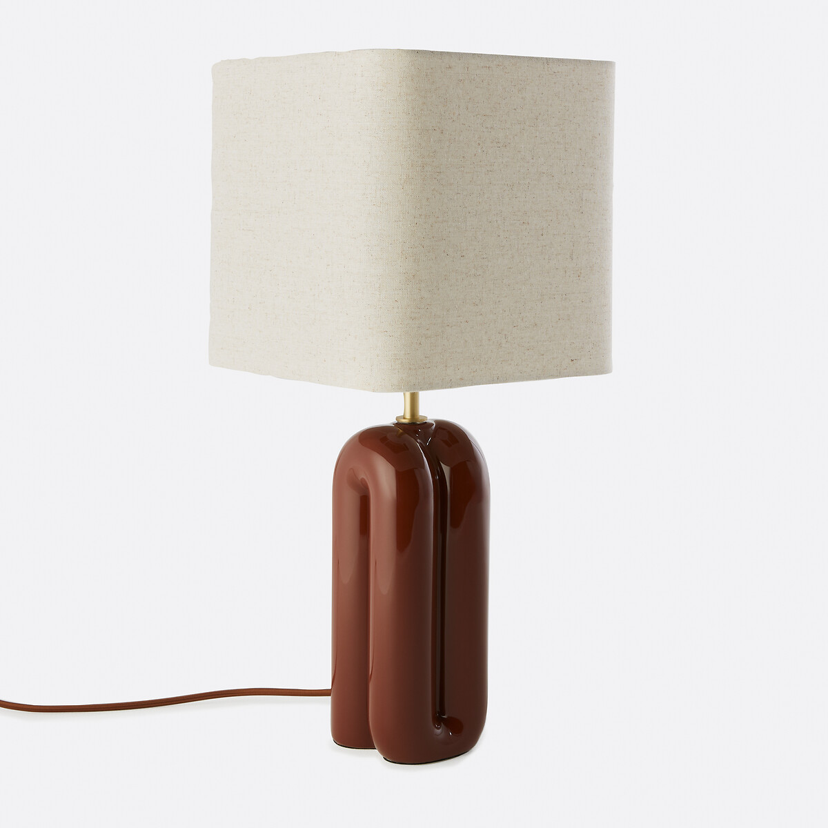 LA REDOUTE INTERIEURS<br>Candeeiro de mesa em cerâmica e linho, Malo
