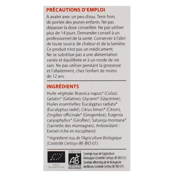 Pranarom Oleocaps+ Sistema Imunológico Orgânico 30 cápsulas