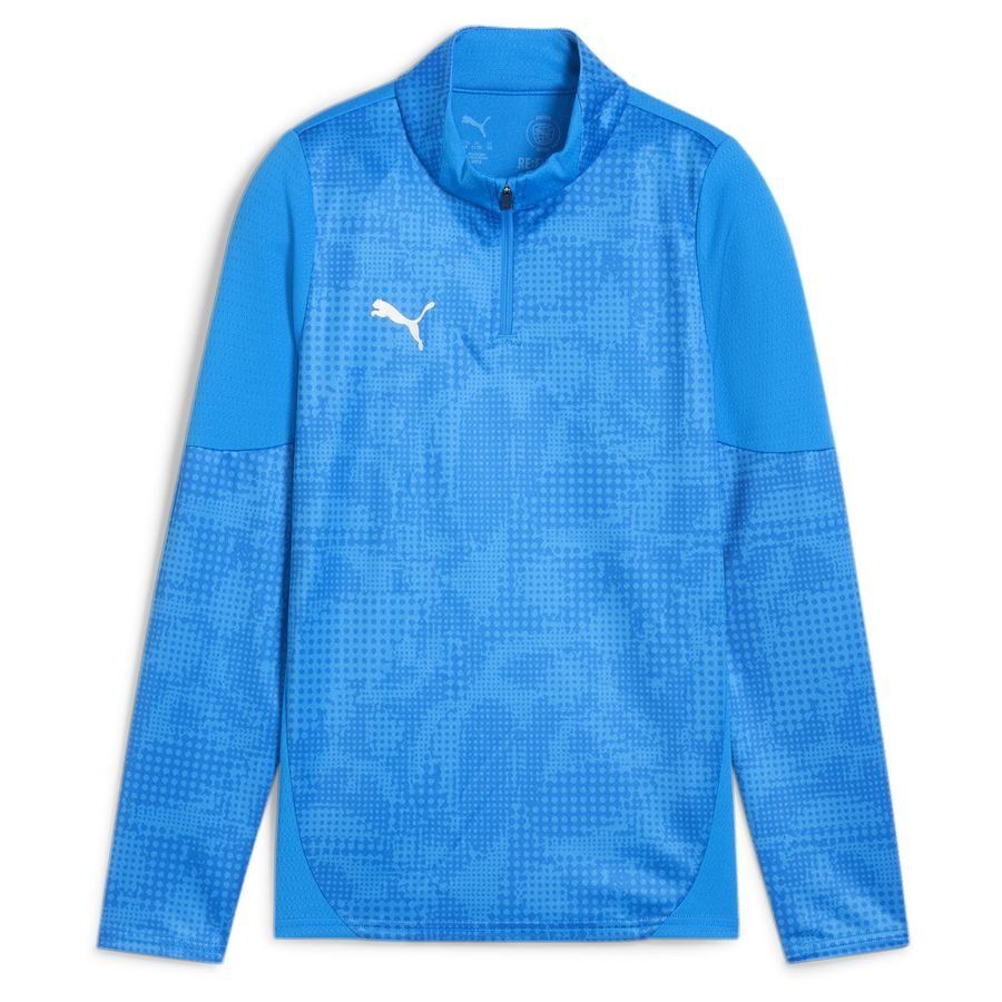 PUMA Maillot d'Entraînement teamCUP Fermeture Éclair 1/4 - Electro Royal/Argenté Enfant
