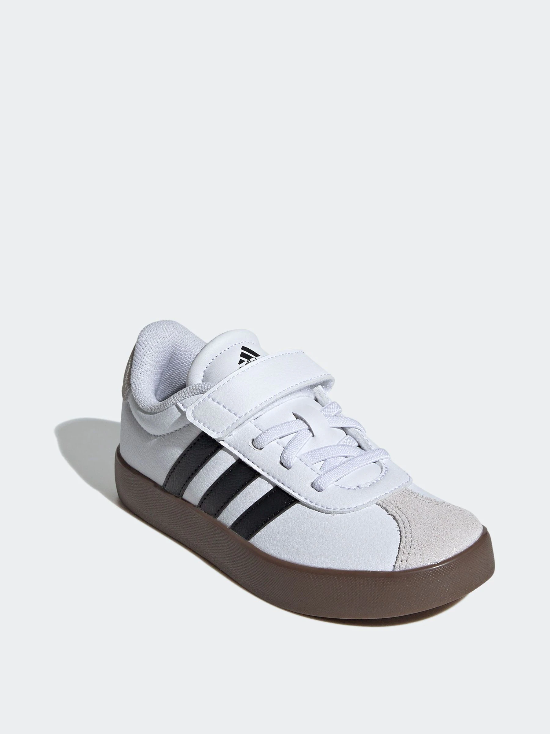 Wit/zwart - adidas Vl Court 3.0 Hook and Loop sneakers voor kinderen