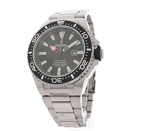 Festina Mens Festina Divers Watch with Steel Bracelet
