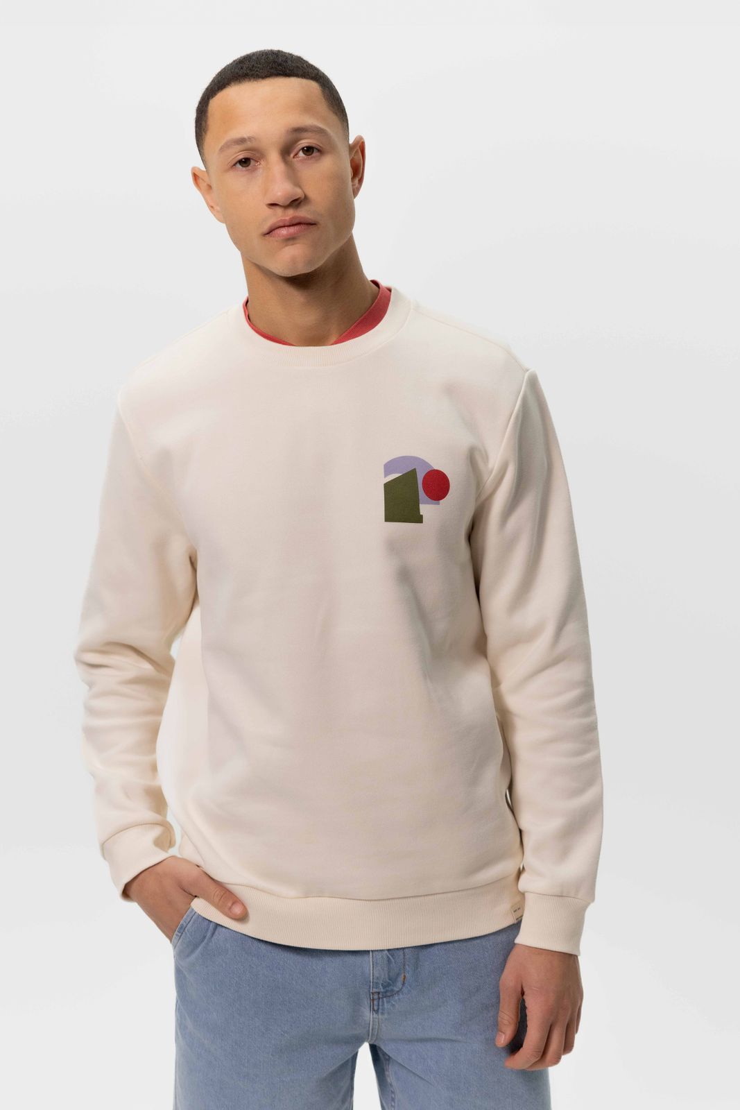 Off-white sweater met artwork