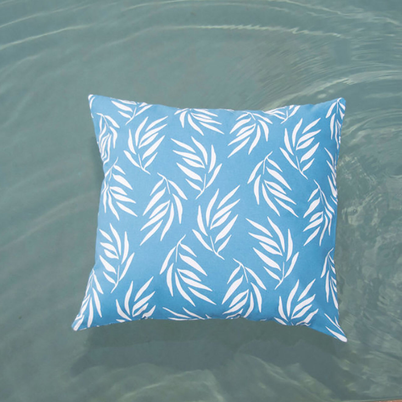 Febronie Housse de coussin d'extérieur Foliage bleue - 50x50 cm