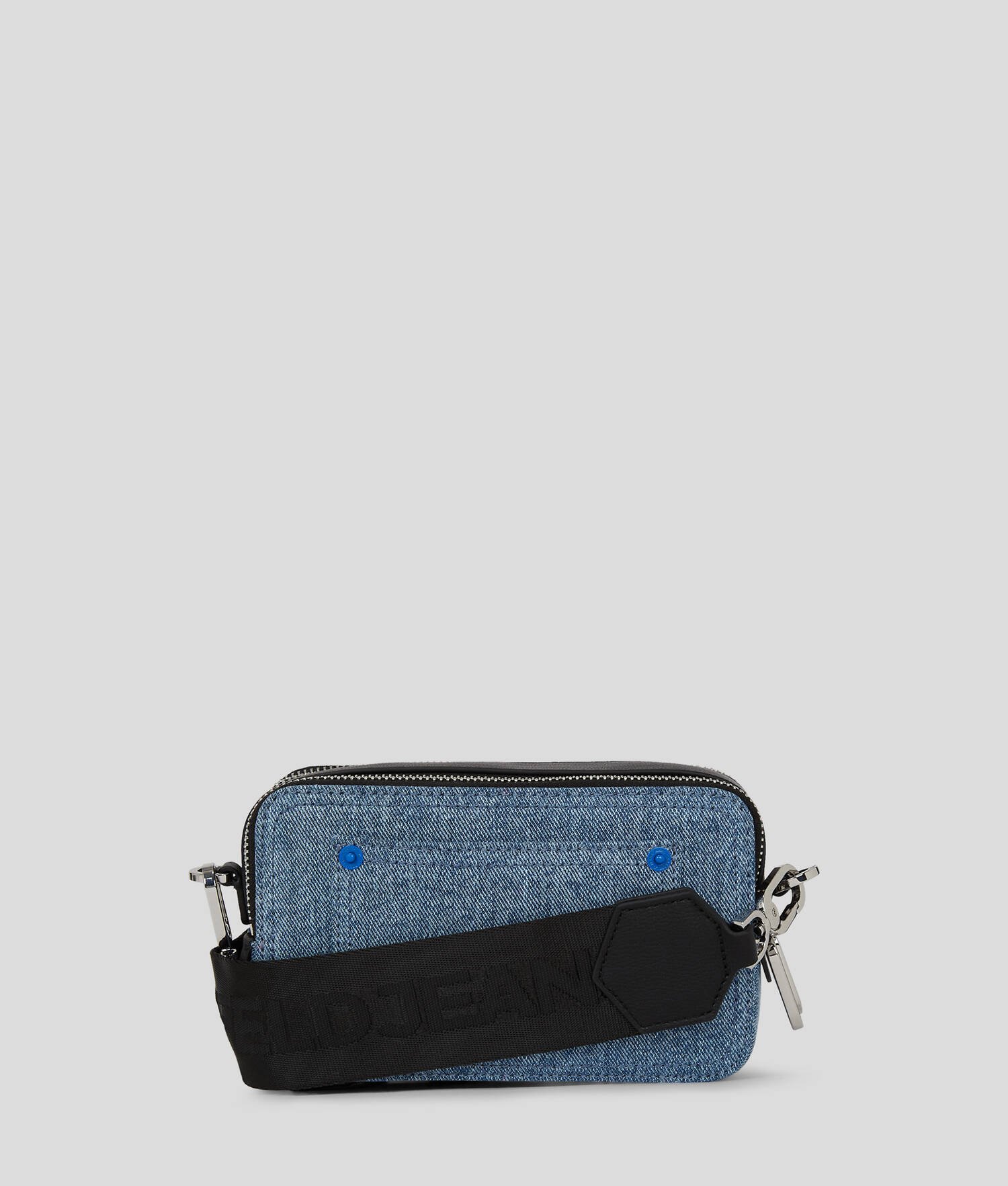 SAC CAMÉRA EN DENIM AVEC LOGO KLJ ENCADRÉ