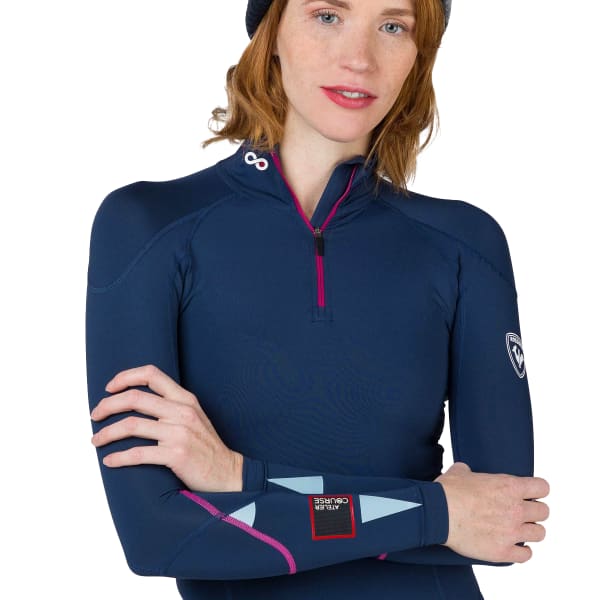 T-shirt ski de fond ROSSIGNOL W INFINI COMPRESSION RACE TOP DARK NAVY