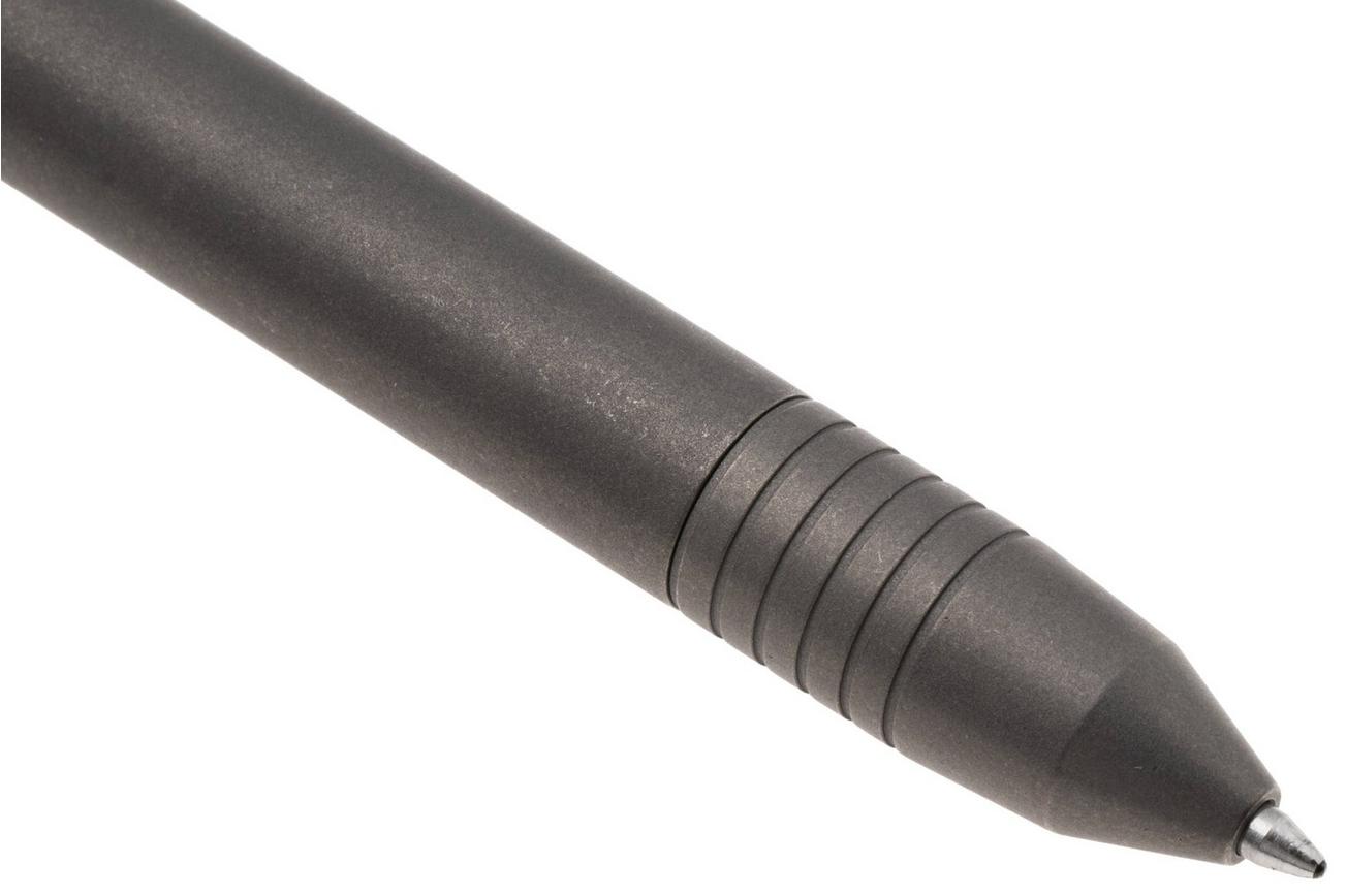 Big Idea Design Base Line Bolt Action Pen BS-BA-SW Stonewashed Titanium, everyday carry pen