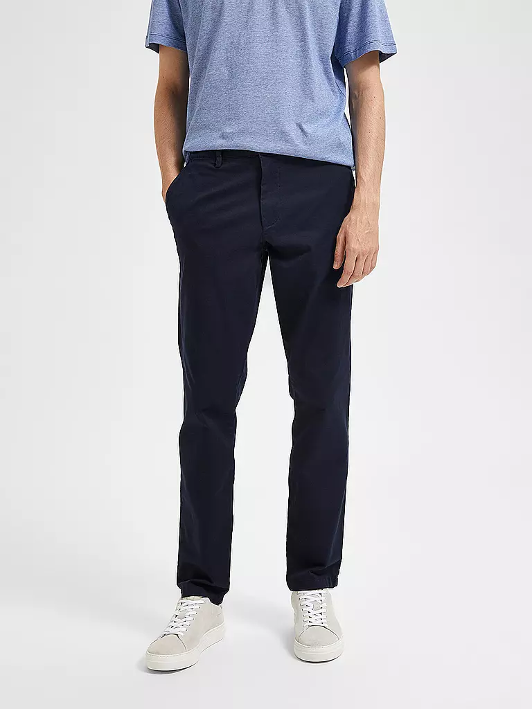 SELECTED Chino Slim Fit SLHSLIM dunkelblau