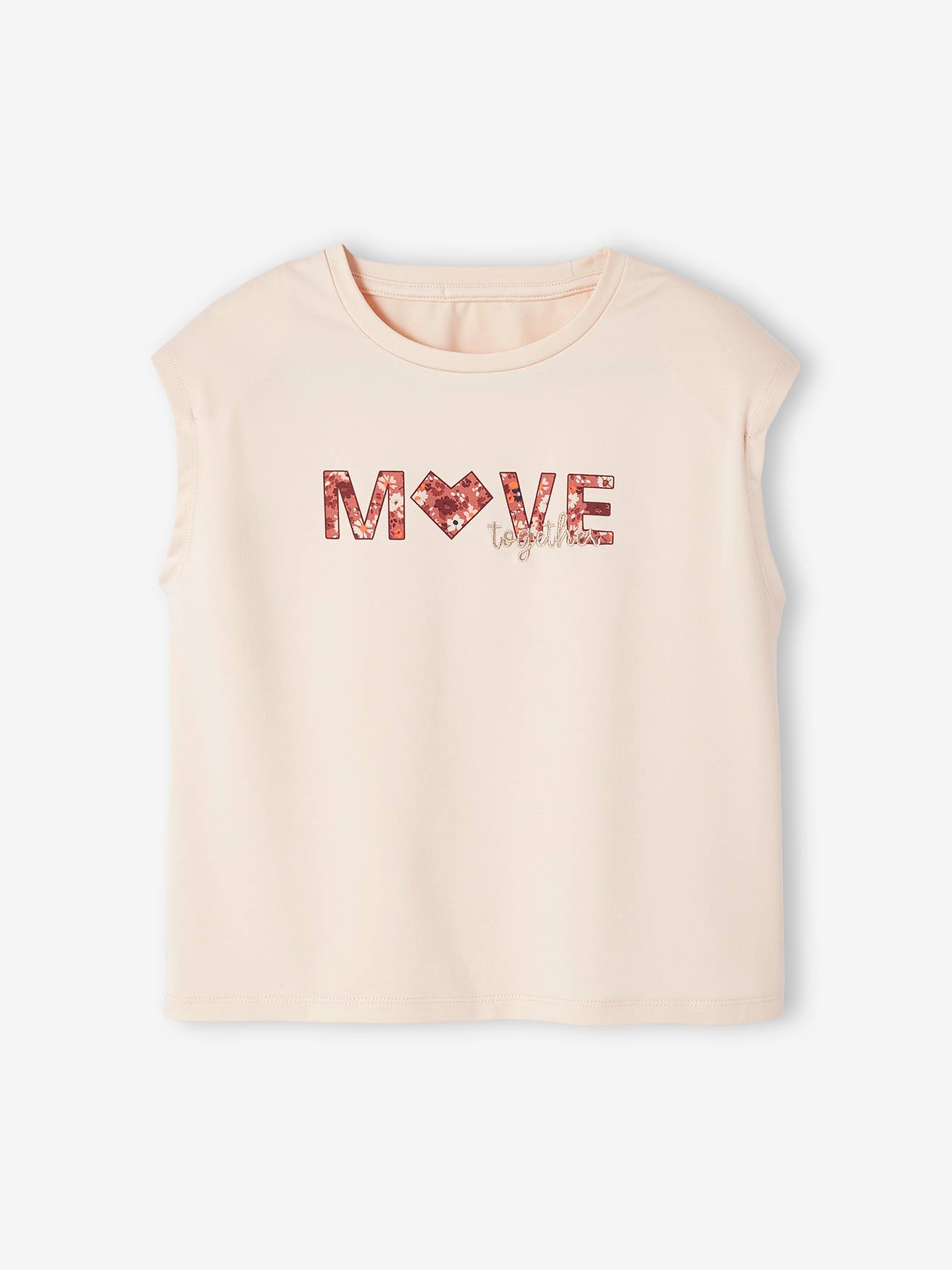 Conjunto esportivo de 3 peças para meninas, cor cru