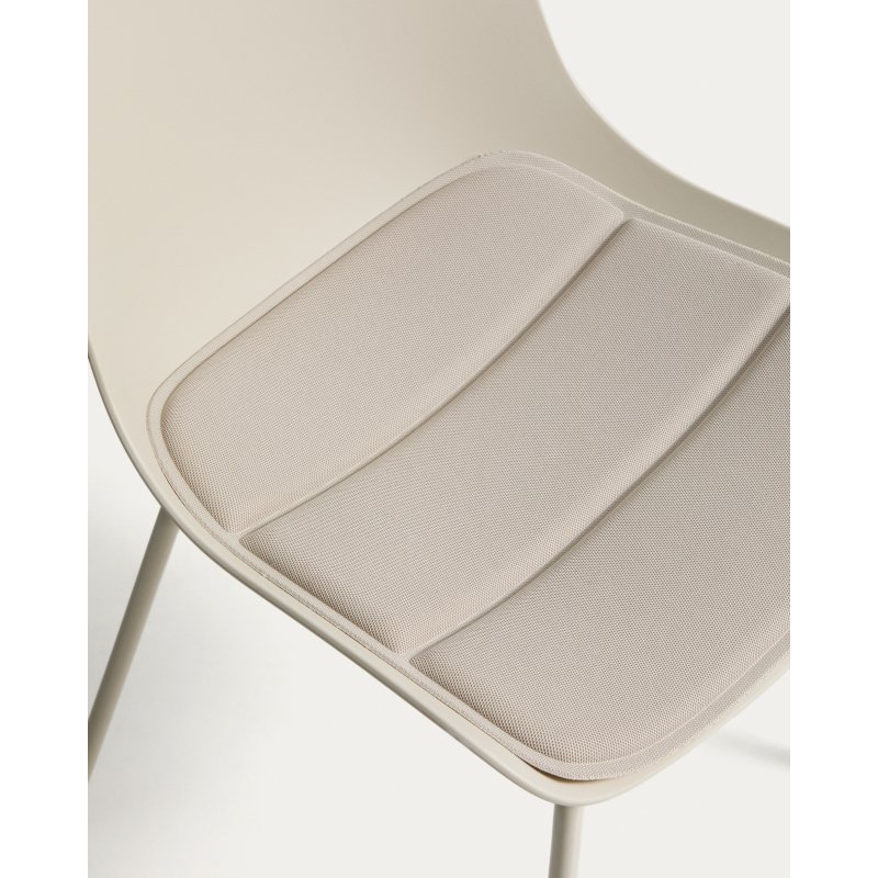 Coussin de chaise Sindera beige 45 x 43 cm