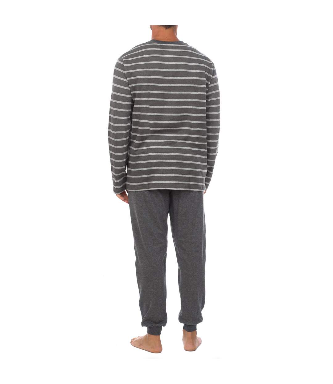 STRIPED long-sleeved pajamas
