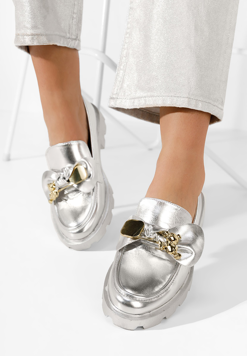 Mocassins femme argent Tervi V2