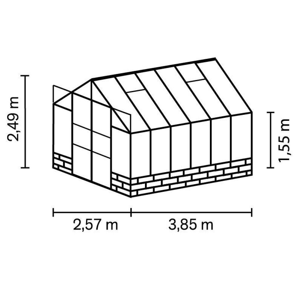 DRIVHUS VITAVIA CASSANDRA 9900 ALUMINIUM 9,9M²