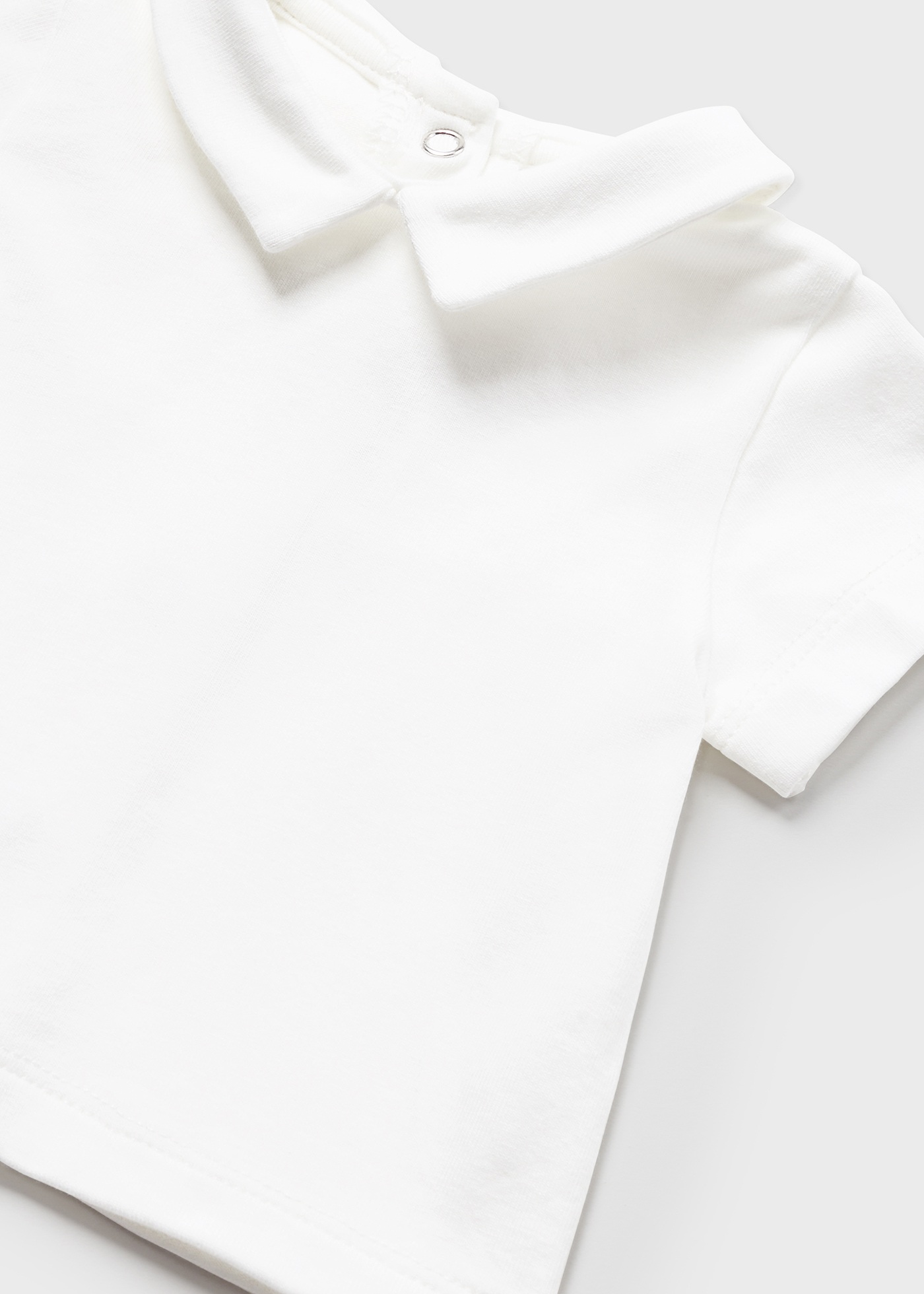 Jardineira de malha com camiseta de algodão para recém-nascido