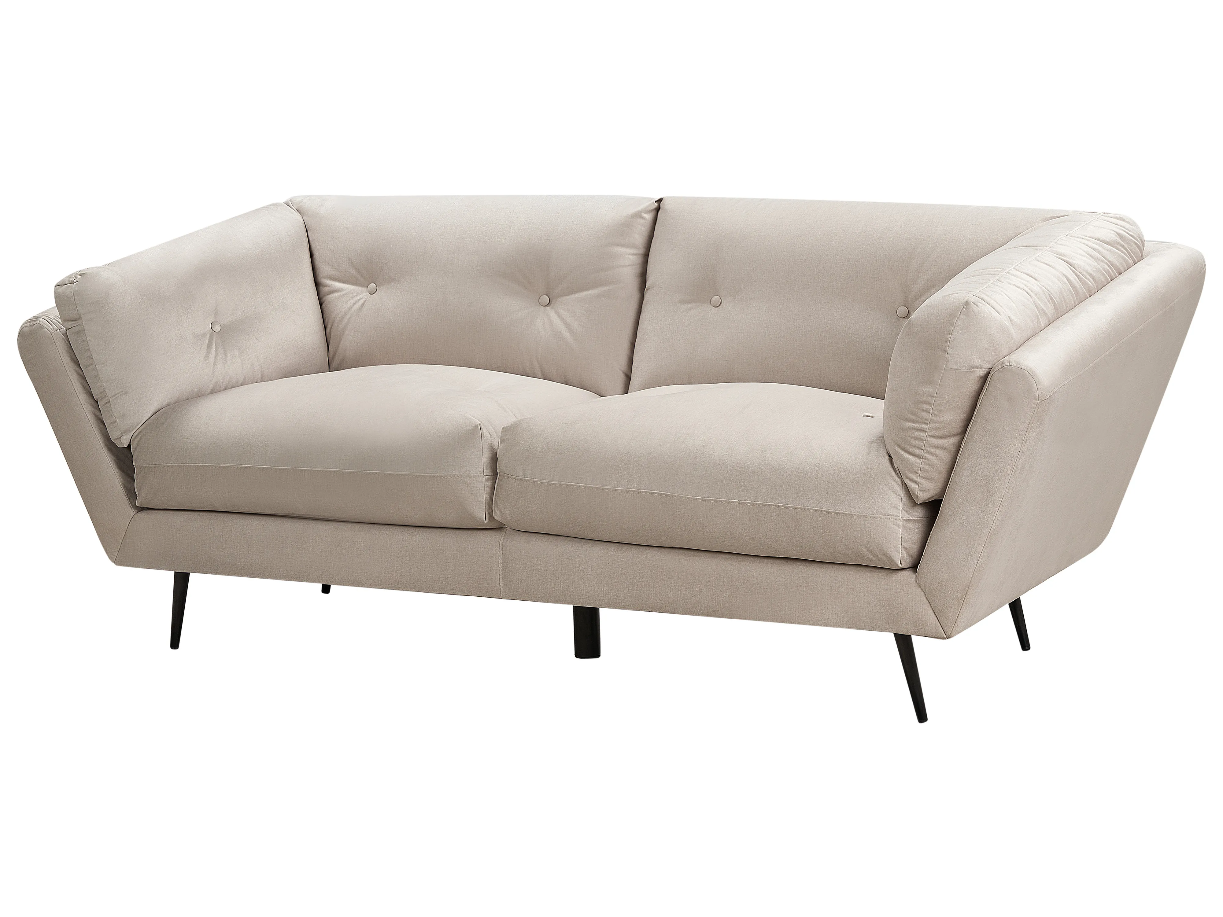 Bank 3-zits LENVIK Fluweel Beige