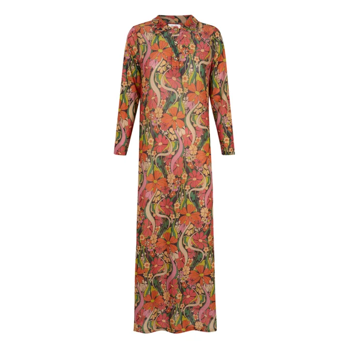 JoSephine Robe Fleurs Negroni Métallisée | Orange