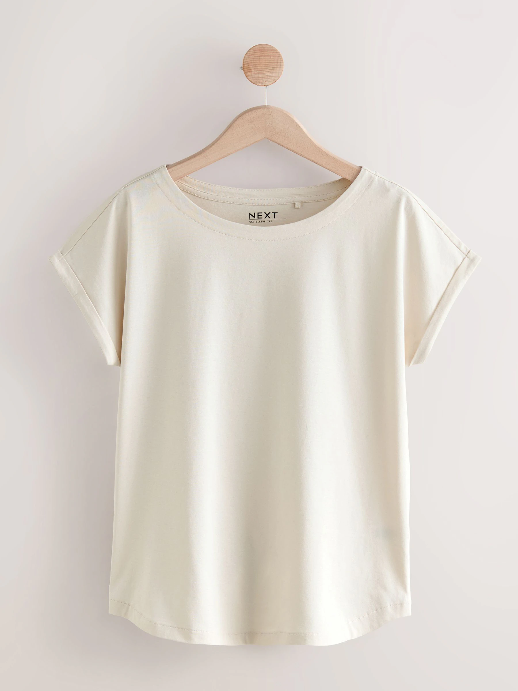 Roze/Groen/Wit/Geel strepen/palmprint - Set van 5 T-shirts met kapmouwtjes
