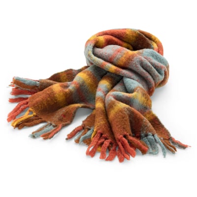 Unisex-Wollschal mit Fransen N° 760, Orange