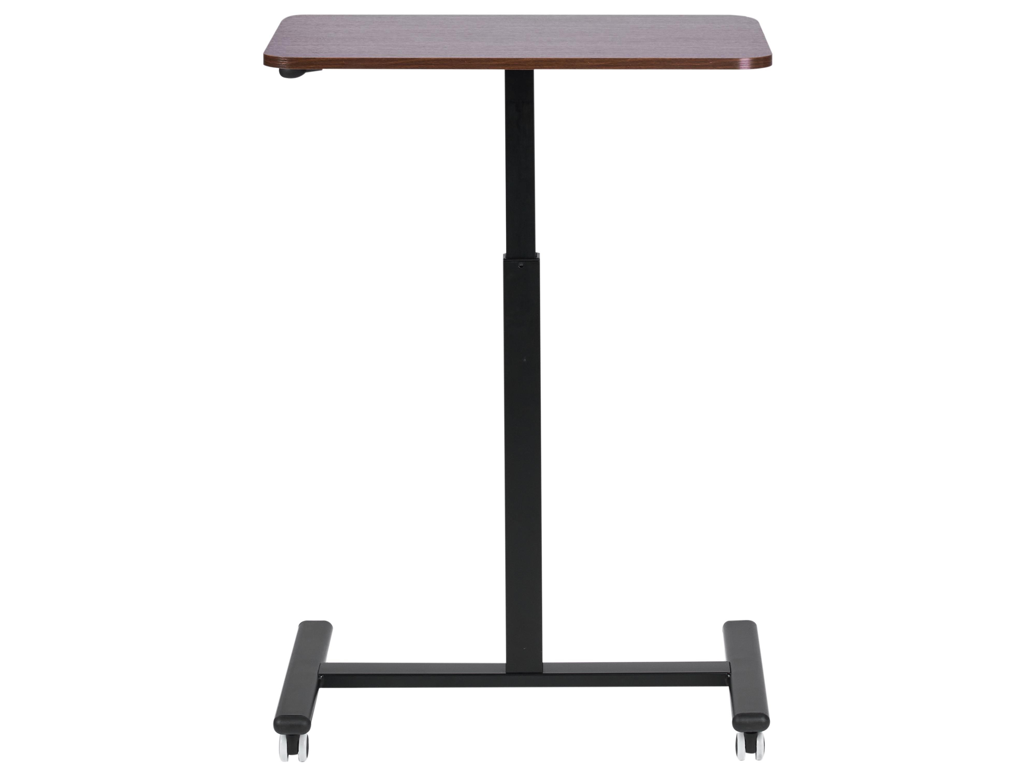 Handmatig verstelbare laptopstandaard ACADEMIA Donkerbruin 65 cm 48 cm met wielen