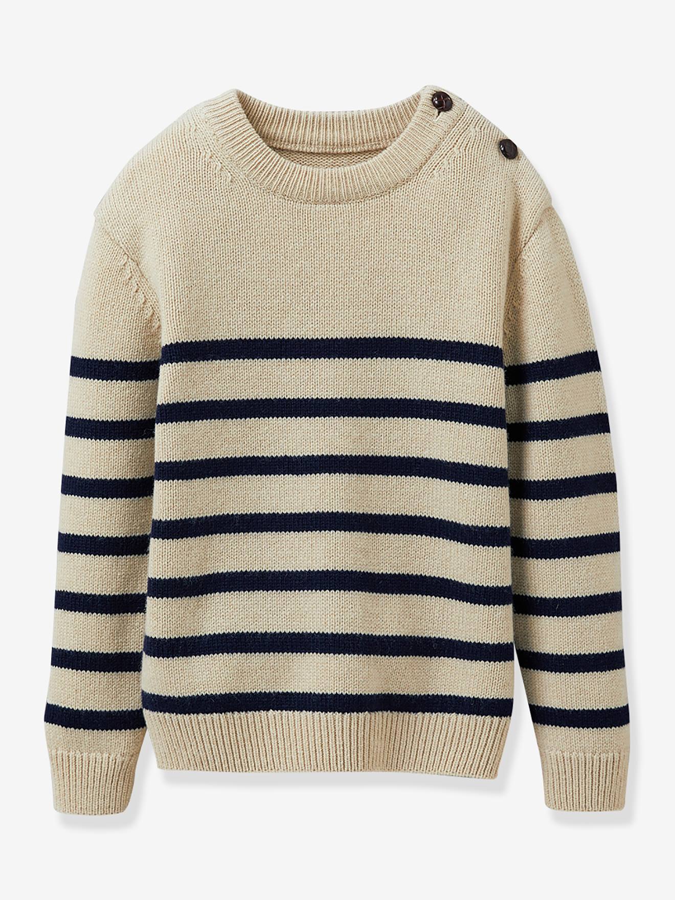Suéter de lã estilo marinheiro para meninos
