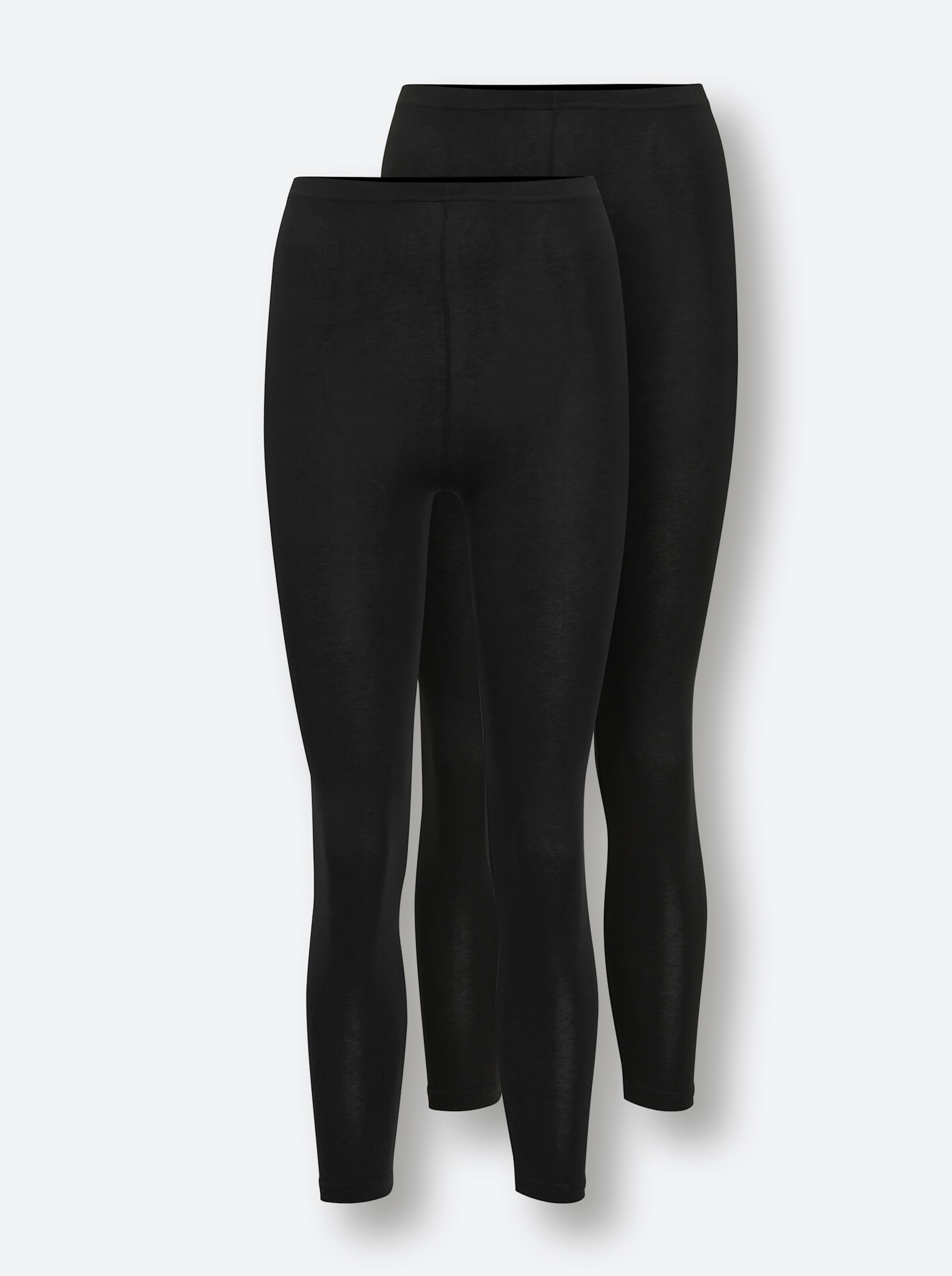 wäschepur Leggings lang in 2 Stück schwarz