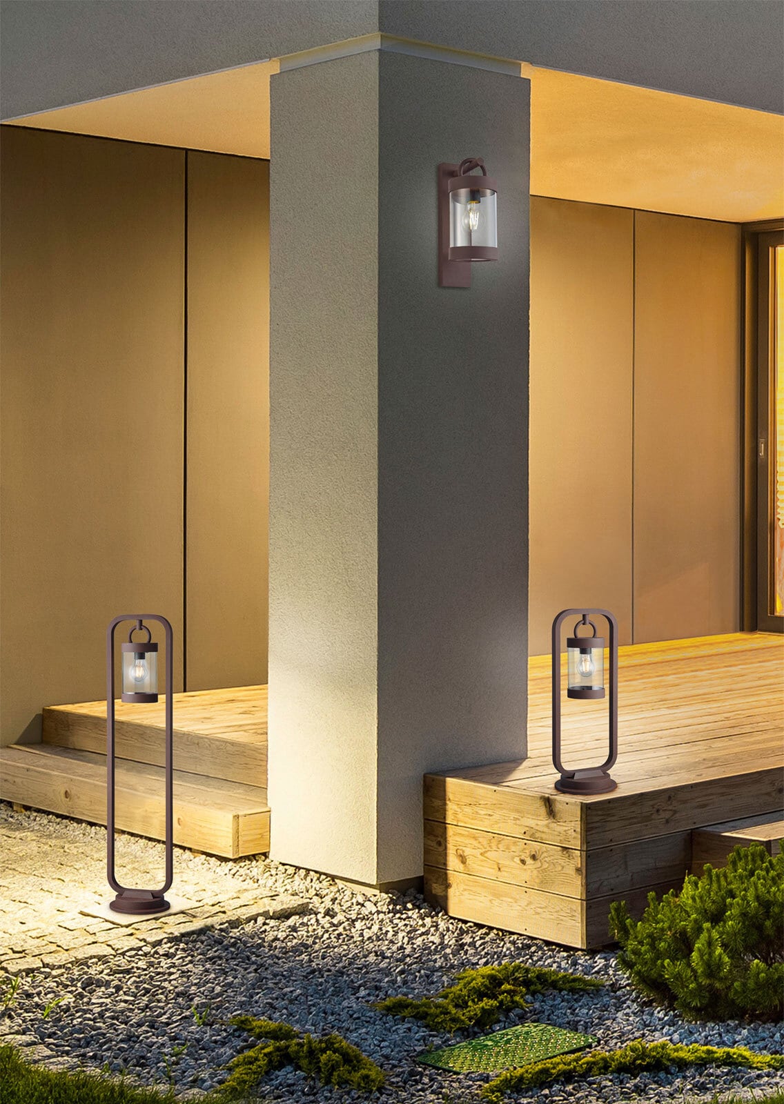 TRIO Retrofit Außenlampe SAMBESI rostfarbig