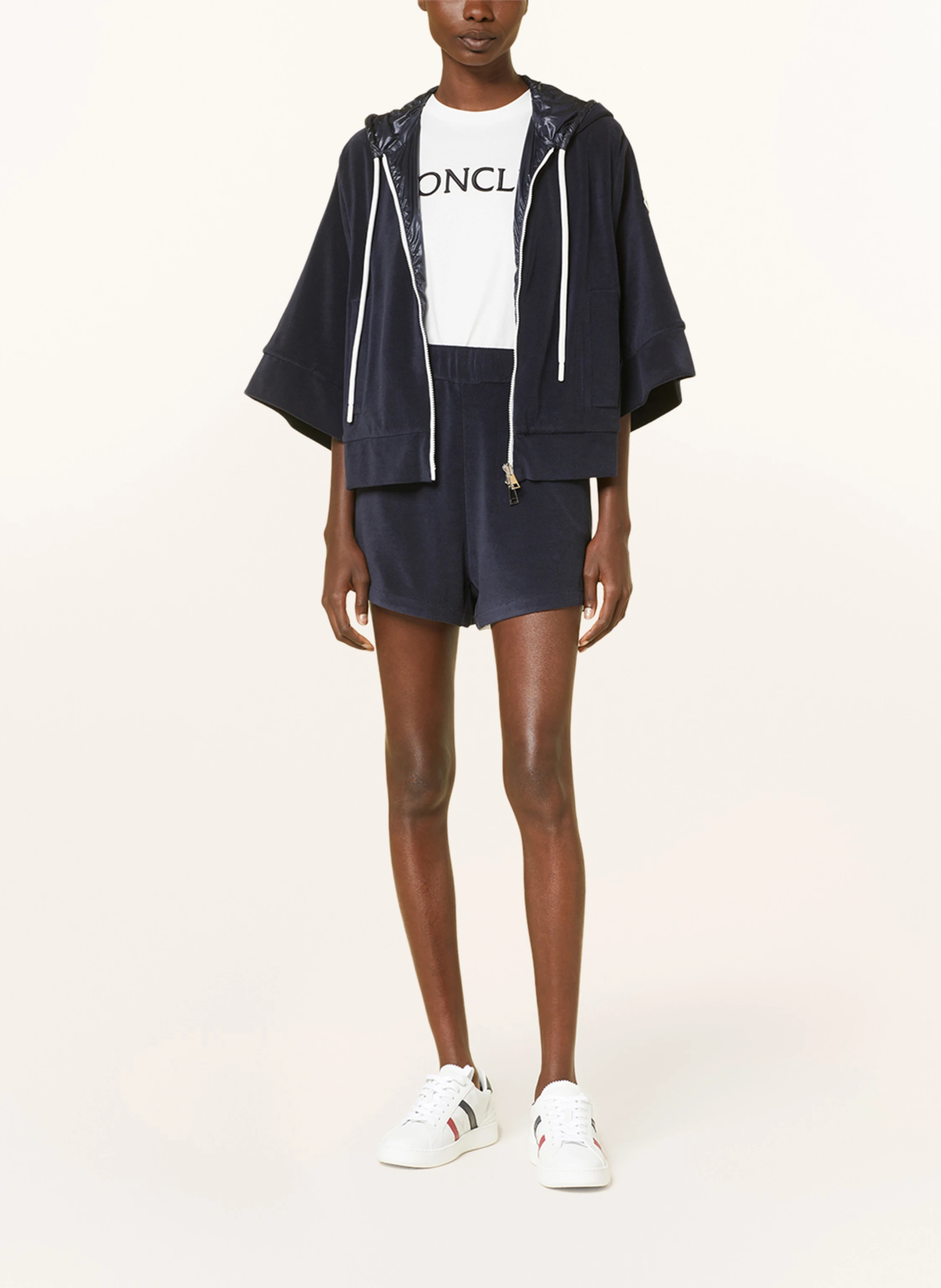 MONCLER Frotteejacke mit 3/4-Arm
