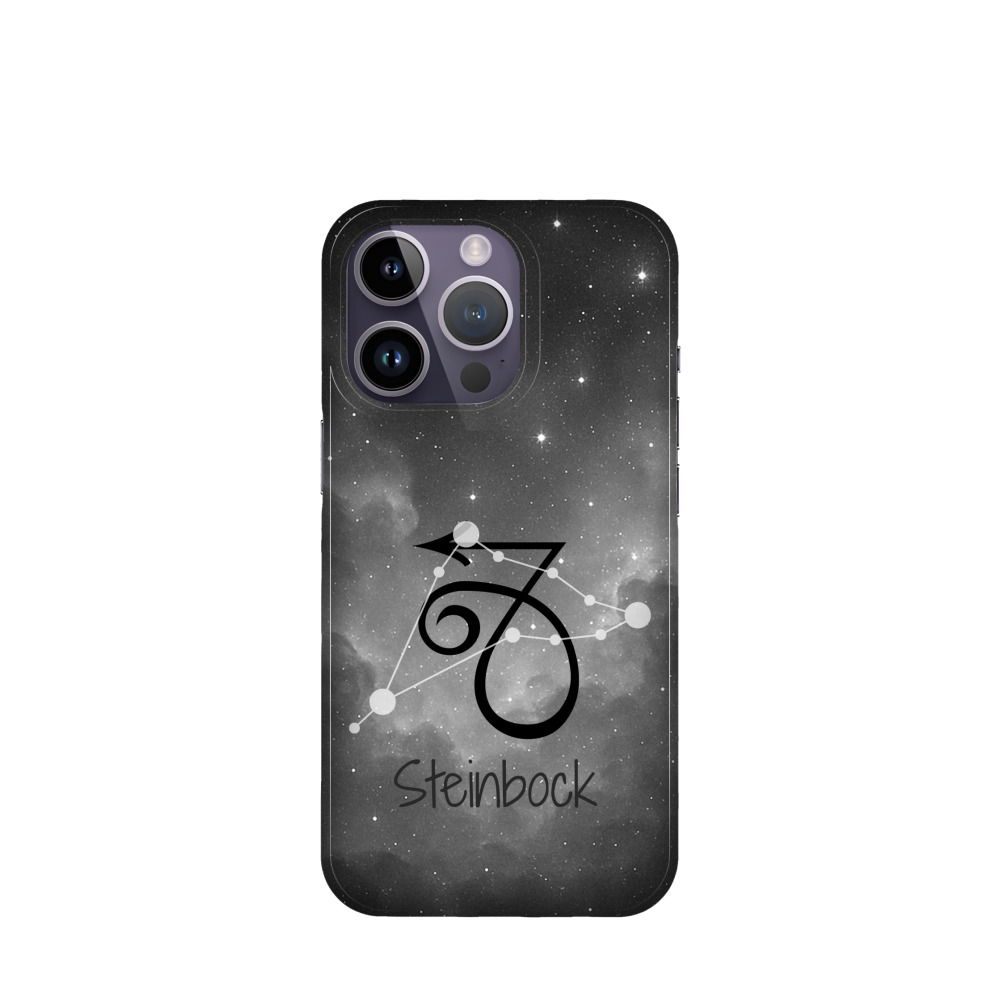 iPhone 14 Pro Kunststoff Hülle Steinbock 4 - Grau