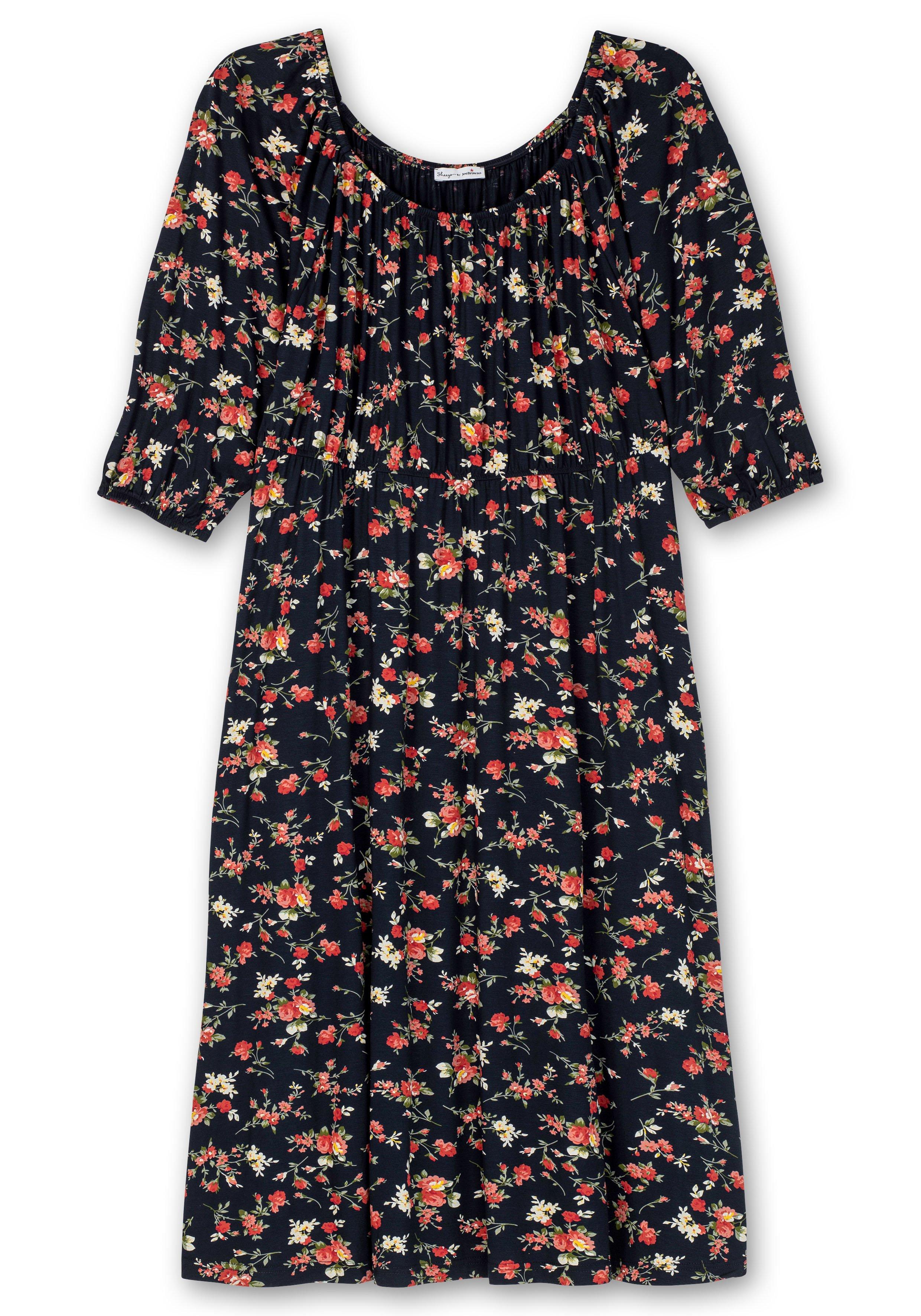 Midikleid aus Jersey, mit Blumendruck
