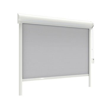 Rolgordijn Draaikiepraam kunststof of aluminium 1031 zacht grijs