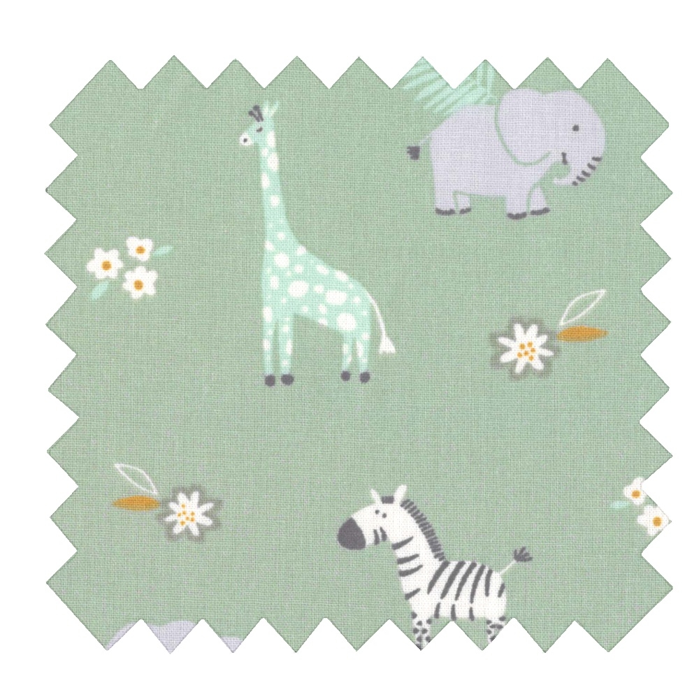 Tissu Coton Au Mètre Ex2354 Amis De La Savane Kaki