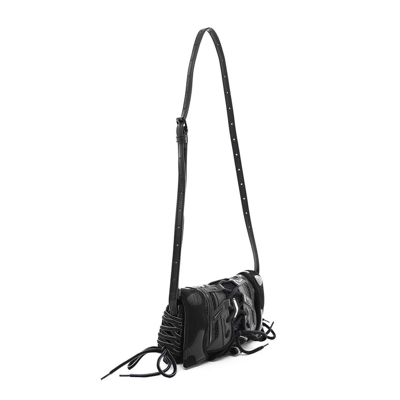 Balenciaga Sac bandoulière Sneakerhead en tissu technique & Cuir noir - Très bon état - L.17.5 cm