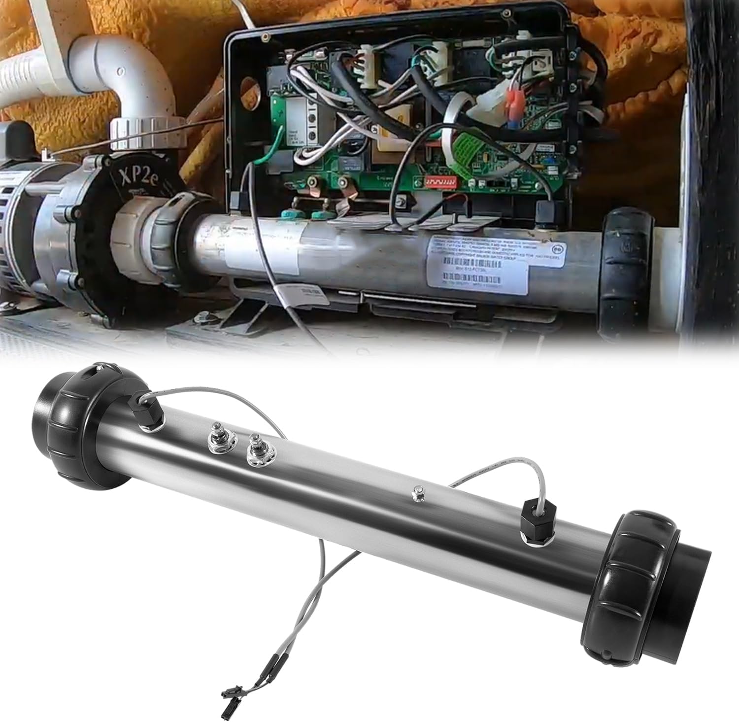 Bonbo 58083 Heizungseinheit Ersatz für Balboa 25-175-1010 M7 VS 5,5 kW, 220 V Spa-Heizung, Montage Whirlpool-Heizelement mit Doppelsensoren, Alternative zu # 26-58083-7S-KS, 26-0807-7S-KS usw